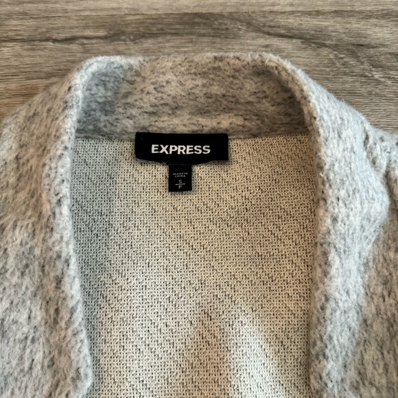 Express light grey long lined coat - Picture 3 of 6